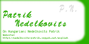 patrik nedelkovits business card